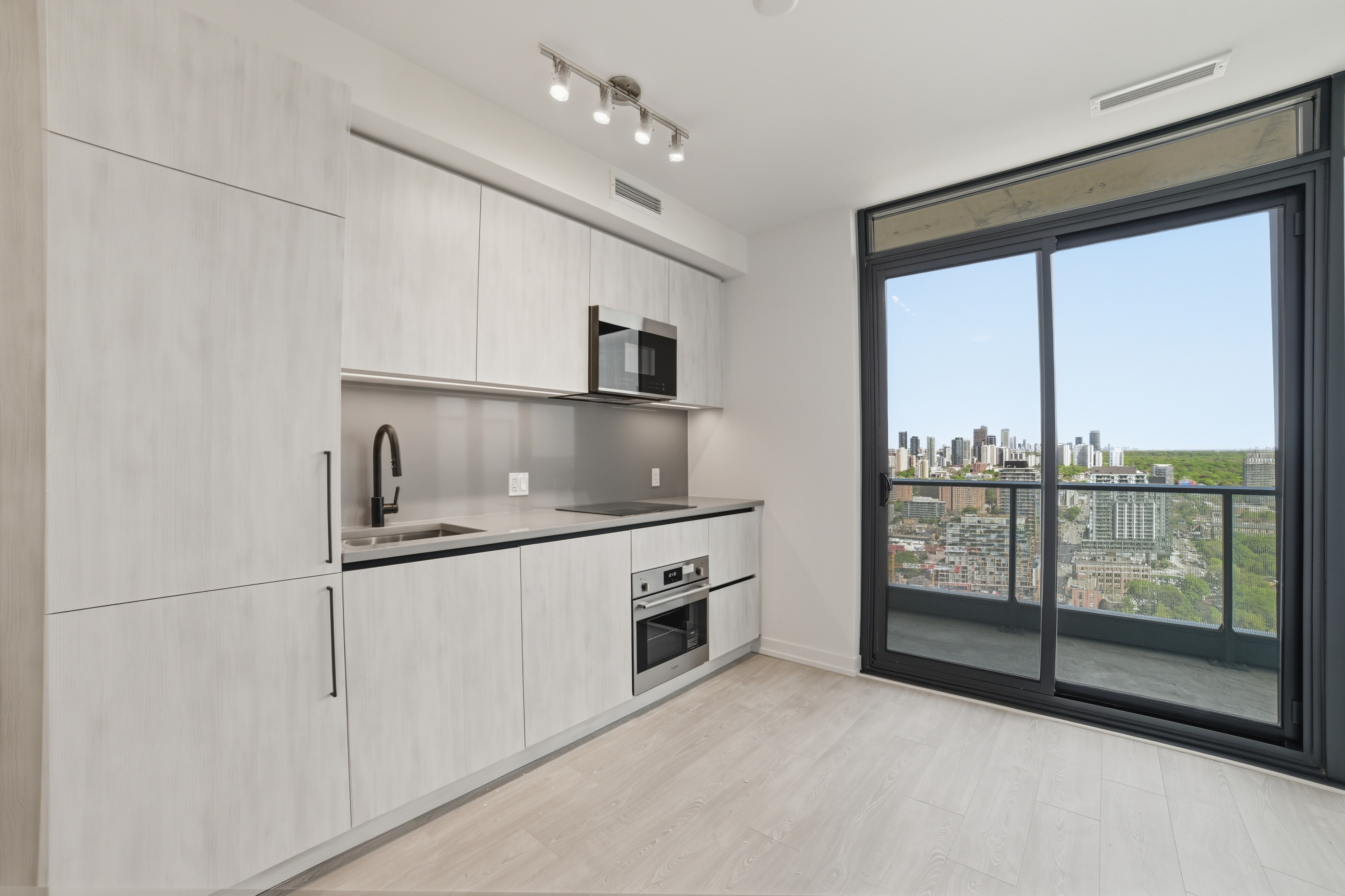 Living room with skyline view